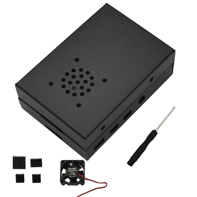 Чехол для Raspberry Pi 4, металлический чехол из алюминиевого сплава для Raspberry Pi 4 охлаждающий вентилятор радиаторы