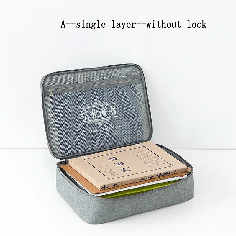 Travel large-capacity document bags card file bill passport Multi-layer organizer wallet for tickets phone pocket passport case - Цвет: Gray (A)