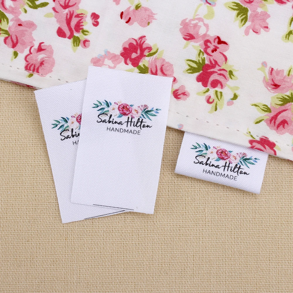 

Custom Sewing label, fold, Custom Clothing Labels - Fabric Name Tags, Logo or Text, Cotton Ribbon, Custom Design (MD3035)