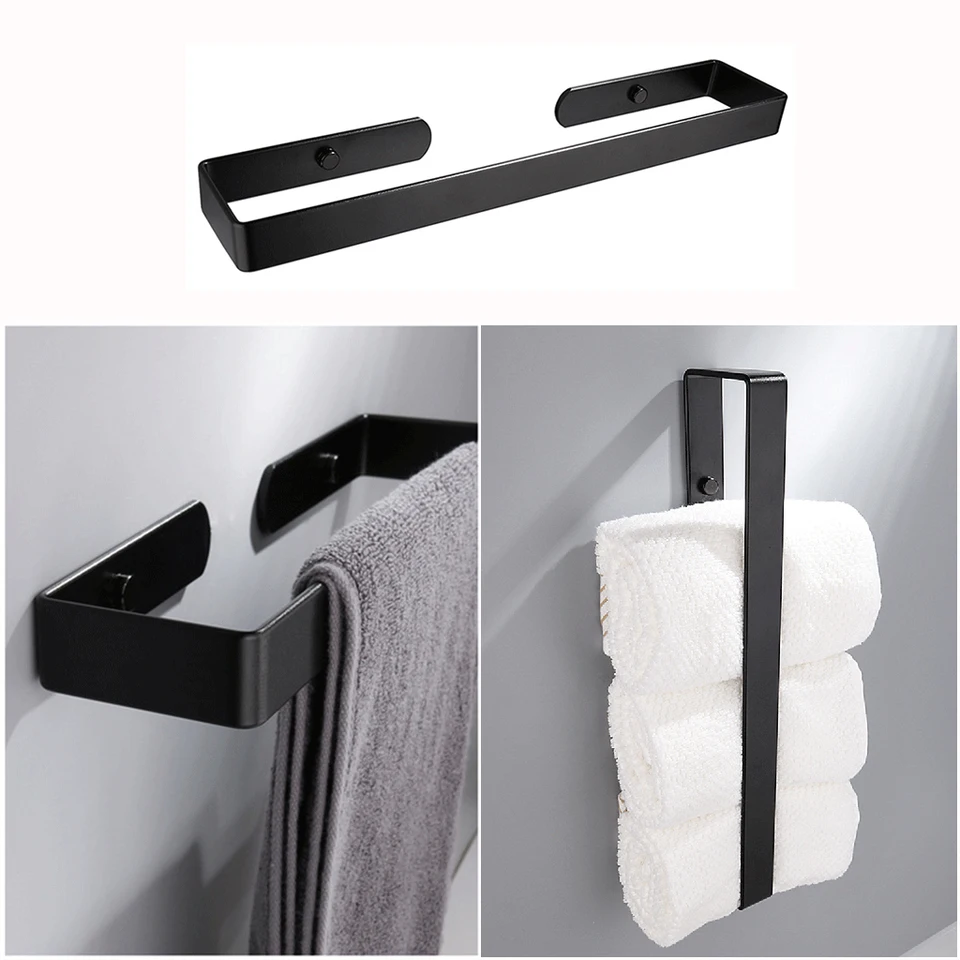 Porta Asciugamani Di Carta Vintage Con Ripiano Per Cellulare – Alluminio Antiruggine, Nero - 4