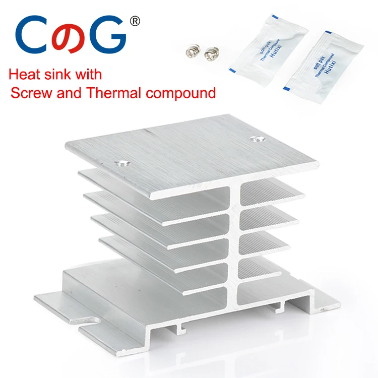 Heat Sink CG SSR-10DD 25DD 40DD SSR Однофазный DC Контроль DC радиатор 3-32VDC до 5-220VDC 10A 25A 40A DD твердотельное реле - Габаритные размеры: Heat Sink