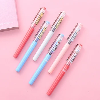 

Small clear straight liquid roller-ball pen Students use full needle tube 0.5mm Hand-painted pen Color gel pen Office stationery
