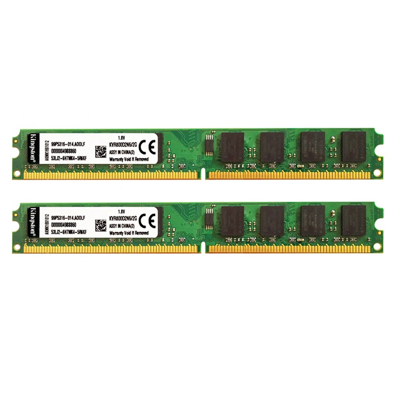 Комплект из 2 штук ОЗУ DDR2 1 Гб 800 МГц PC2-6400 DIMM для настольного ПК 240 контактов 8 в не ECC