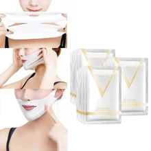 V Форма по уходу за кожей лица тонкий подбородка ремонт шеи лифтинг подтягивающая маска натяжения укрепляющая маска для лица Уход за кожей, увлажнение инструмент TSLM2