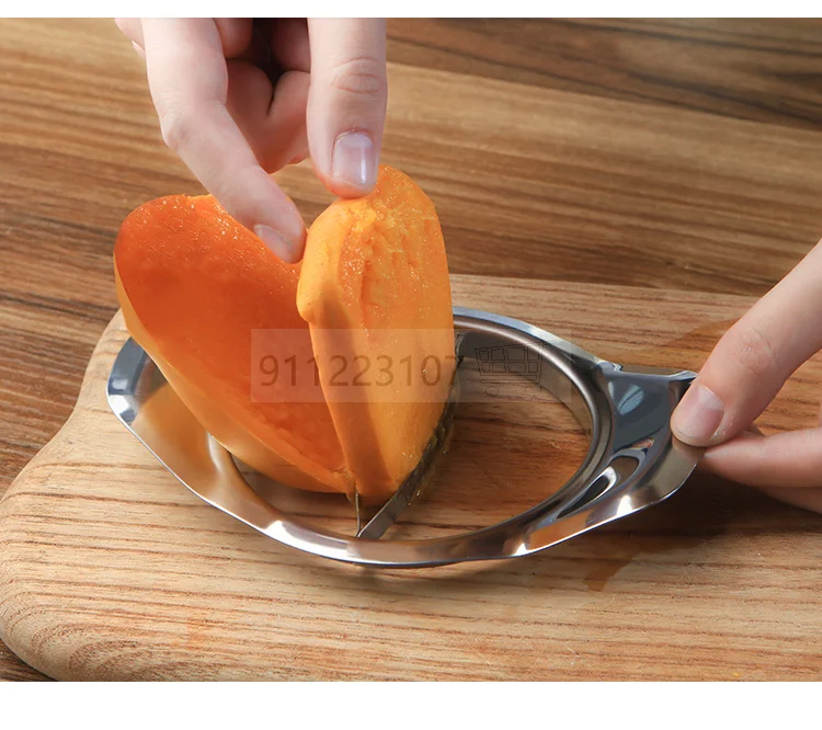 New Fruit and Vegetable Mango Cutting Tools Stainless Steel Fruit Separator Cut Mango Knife Slicer Kitchen Tools Avocado