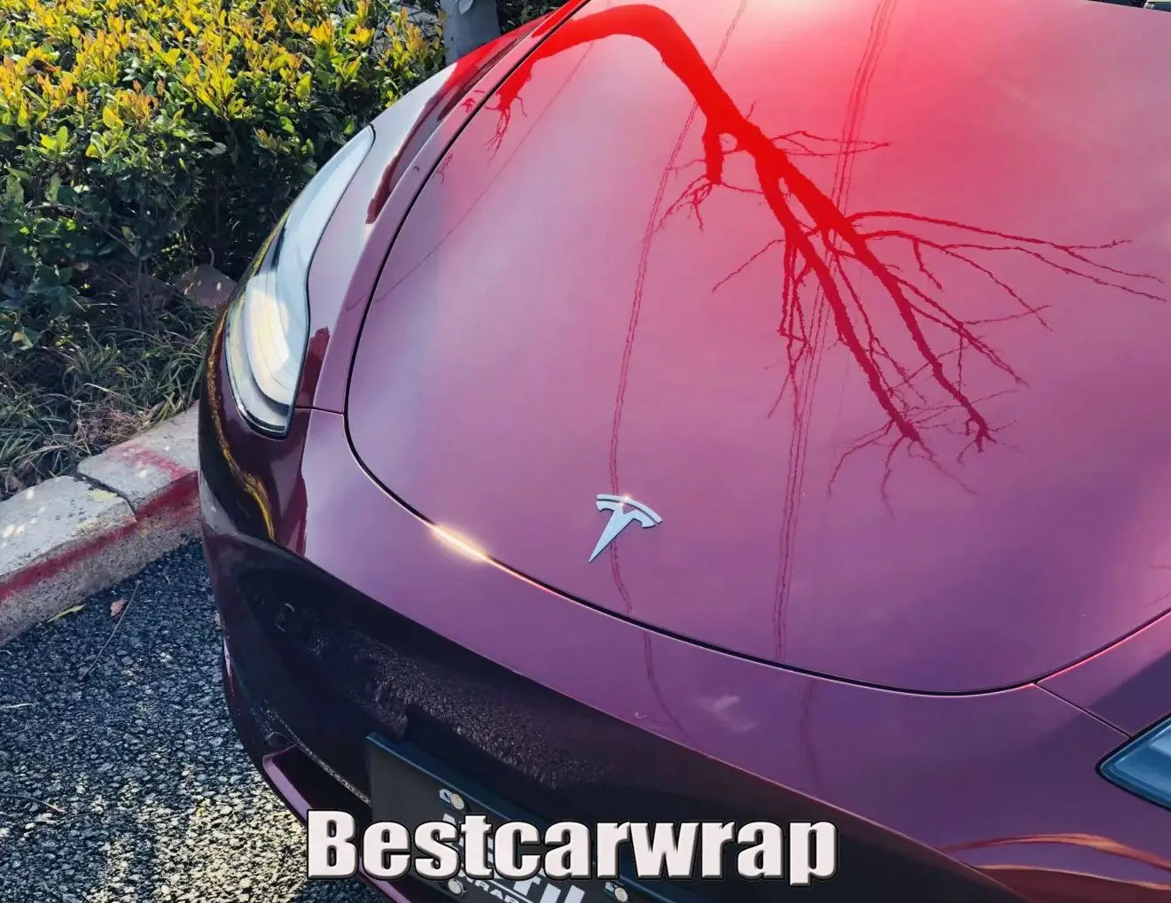 Gloss Metallic Liquid Dragon Red Car Vinyl Wrap PET Liner – Car