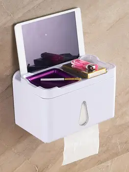 

Tissue Box With Ashtray Toilet Tissue Holder with Ashtray Punch-free Roll Paper Box for Bathroom Kitchen