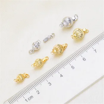 

DIY S925 sterling silver clasp accessories necklace bracelet clasp pearl necklace clasp drawstring insert lantern clasp