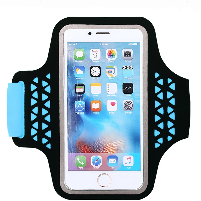 HSK92 Blue HAISSKY спортивный чехол для бега для iPhone 11 Pro Max XR 6 6s 7 8 Plus спортивный ремень повязка на руку для samsung Note 10 Xiaomi - Цвет: HSK92 Blue