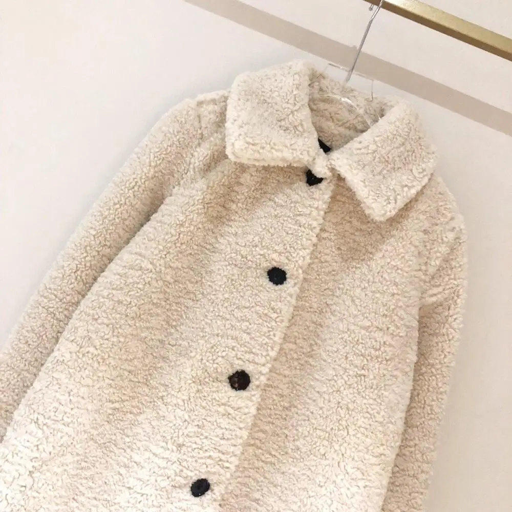 2019FW winner Новая женская теплая куртка пальто Женская свободная верхняя одежда пальто ddxgz2v 11,7 - Цвет: Бежевый