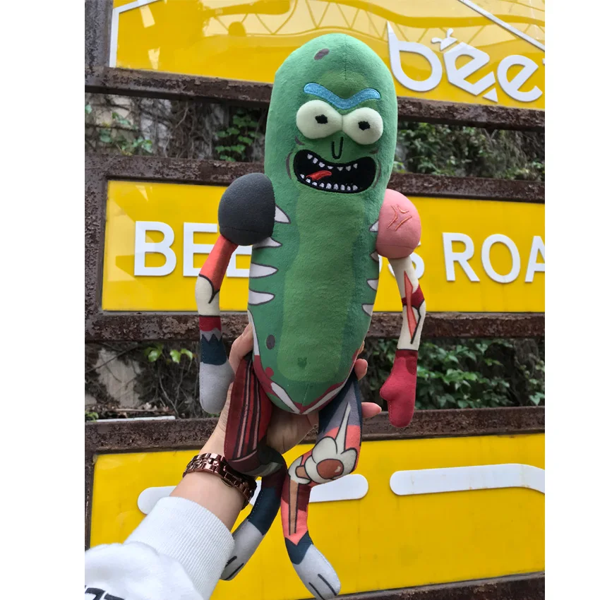 

New cartoon Toys 45cm Rick Morty stuffed doll Pickle Cucumber doll and stuffed toys Rick and Morty Plush Toys for kids