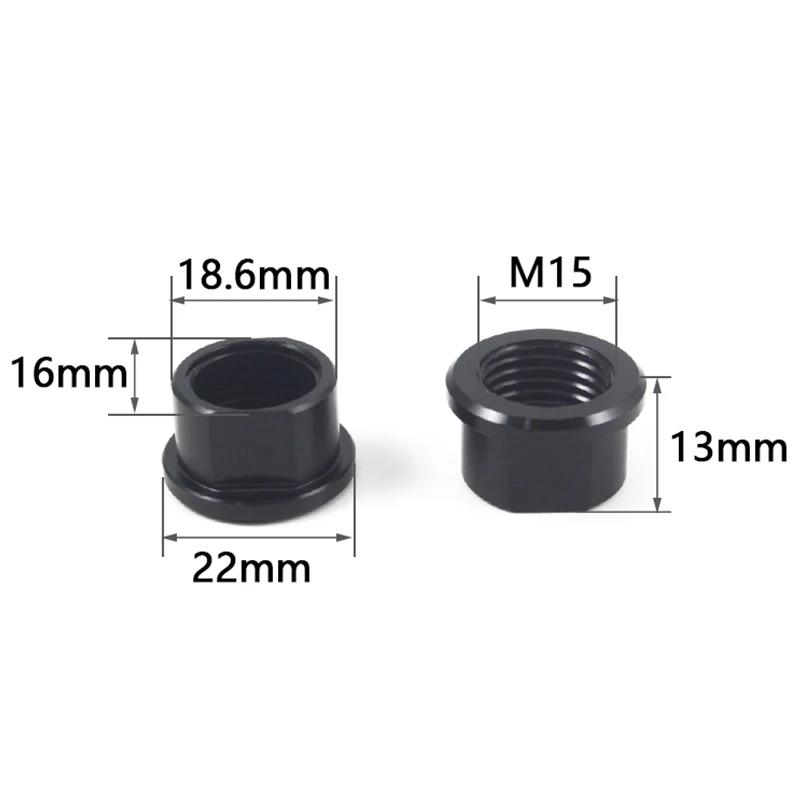 Bicycle Thru Axle Cap M15x1.5mm Bike Hubs Tube Shaft Skewers Nut 1.5mm Thread Pitch Front Axle Nuts M15 Bicycle Accessories