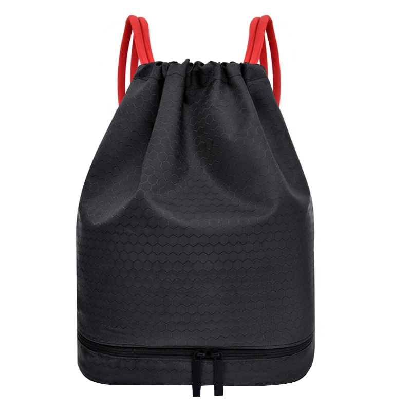 Molhado e seco drawstring mochila com caixa
