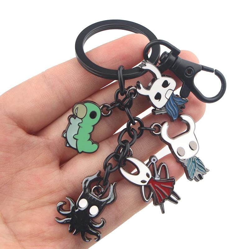 LB2465 Hollow Knight Keychains Game Keyrings Pendant Car Key Holders Gifts for Kid Fashion