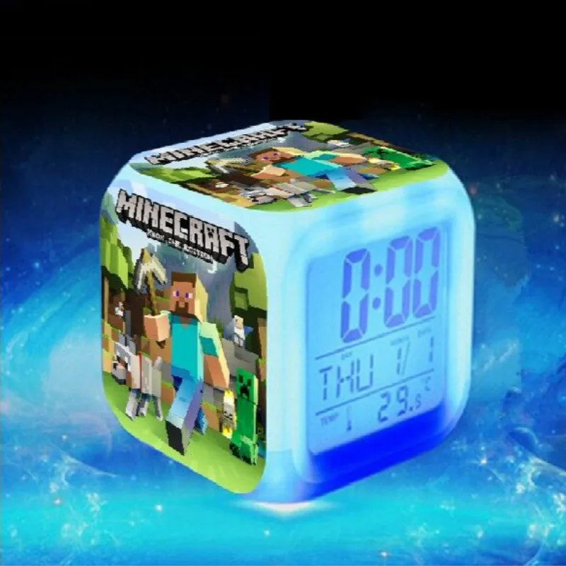 

Digital Alarm Clock Kids Led reloj despertador Cartoon Childrens Toy Colorful Glowing wekker electronic desk clock wake up light