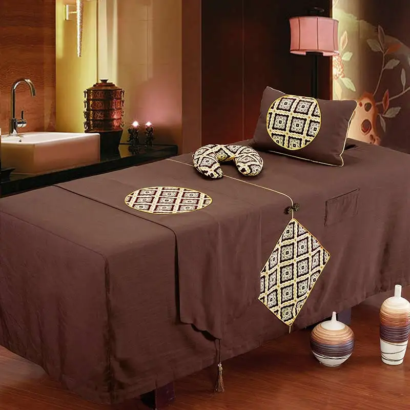 

Individual Chinese Design Bed Cover Summer Blanket Soft Linen Material Bed Cover Four Sets Of Beauty Salons And Other Occasions