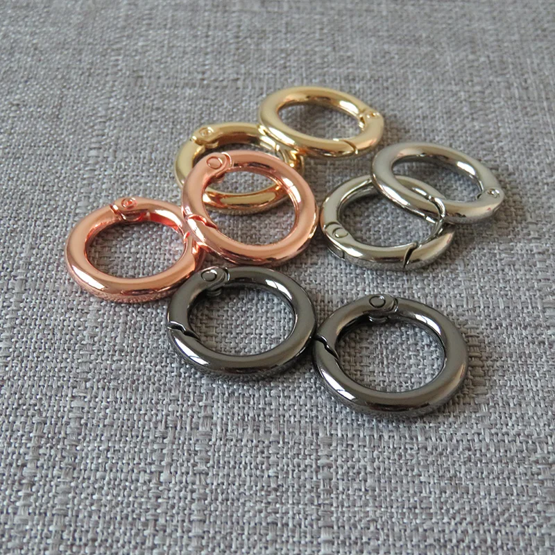 Металлическая пружинная застежка кольцо для ремня или сумки 15 мм 1 шт.|Пряжки и