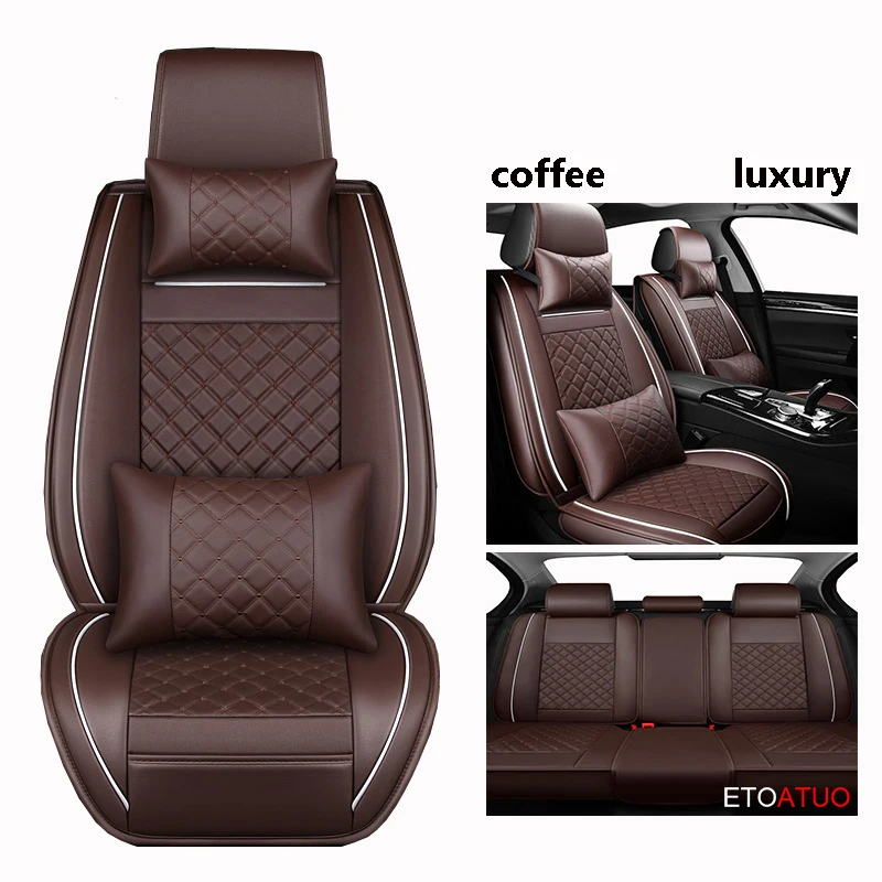 

ETOATUO Universal leather Car Seat covers for Great Wall all models Tengyi C30 C50 Hover H5 H3 H6 car styling auto Cushion car