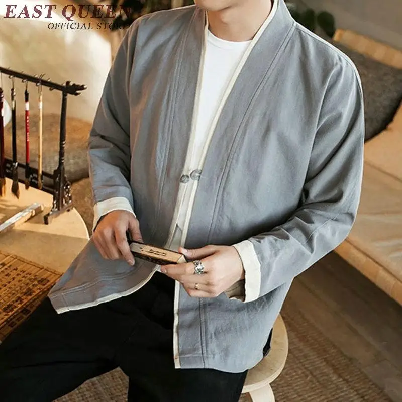 Традиционная китайская одежда для мужчин ушу Одежда Кунг-фу Униформа китайская рубашка кимоно мужская куртка юката хаори мужской