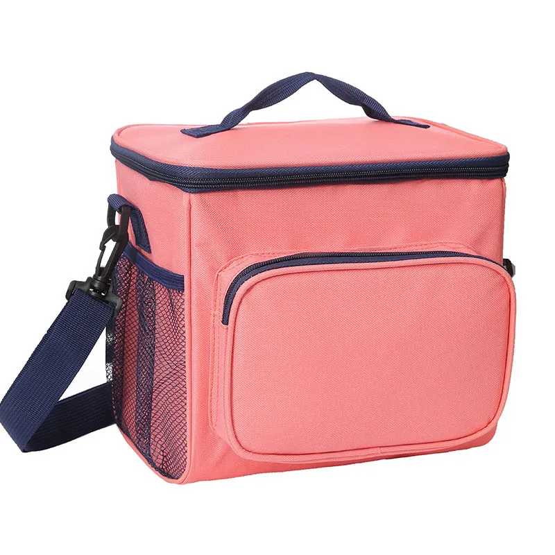 На открытом воздухе переносная сумка-термос Портативный Термальность сумка для обеда для Для женщин детская Для мужчин плеча Еда Пикник охлаждающая Коробки сумки - Цвет: Красный