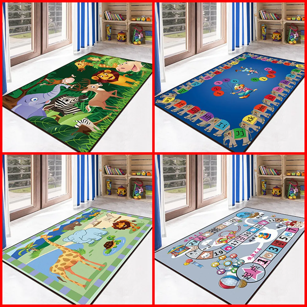 Мультяшный детский игровой коврик, Рождественский детский Декор для спальни, ковры для детской комнаты, коврик для гостиной, детский подарок на день рождения