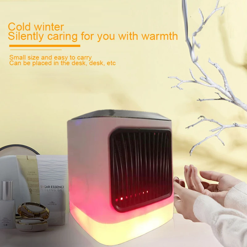 800W 240V mini desktop Heater Electric Heater Fan- Small Desk Heater for Home Office Bedroom with Overheat Protection Heater