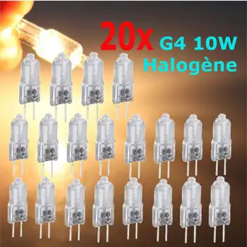 

20x G4 Base Halogen Bulbs 10W Landscape JC Type Halogen Light Bulb Lamp Bi-Pin DC 12V