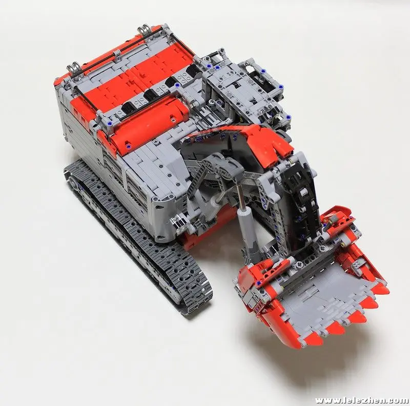 RC power function Technic MOC-1874 Terex RH400 горный экскаватор Строительные блоки Набор игрушек развивающий детский подарок на день рождения