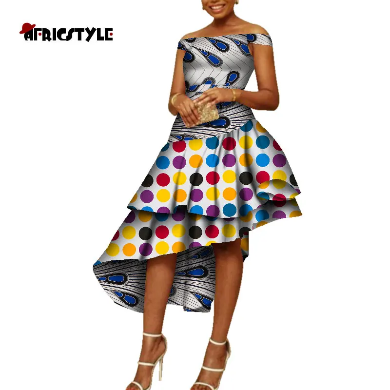 Новое Женское платье без рукавов в африканском стиле, платья Анкары, Коктейльные Вечерние платья WY5327 - Цвет: 4