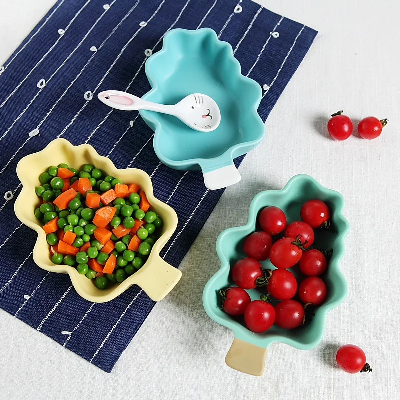 Creative Tree Shape Candy Snacks Nuts Seeds Dry Fruits Ceramics Plates Dishes Bowl Breakfast Tray Home Kitchen Supplies | Дом и сад