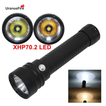 

Scuba Diving Flashlight XHP70.2 LED dive torch light Underwater 100M NEW XHP70 Diving flashlgiht torch powered by 2*32650/26650