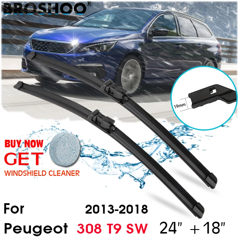 

Car Wiper Blade Front Window Windscreen Windshield Wipers Blades Arm Auto Accessories For Peugeot 308 T9 SW 24"+18" 2013-2018