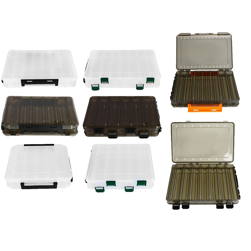

High Strength Plastic Baits Double Sided Lure Boxes Fly Fishing Tackle Storage Box Fishing Box Supplies Accessories