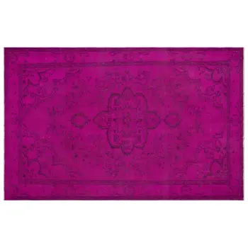 

Handmade Fuchsia Vintage Overdyed Turkish Area Rug 177x275 Cm-5'10''X9'0''