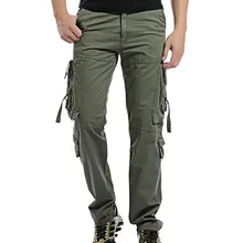 Мужские брюки карго, свободные брюки с несколькими карманами, мужские повседневные легко стирающиеся мужские армейские брюки, рабочие армейские брюки размера плюс 42