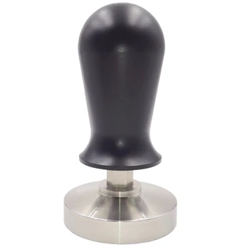 

51mm Black Espresso Tamper with Stainless Steel Calibration Barista Flat Coffee Bean Press