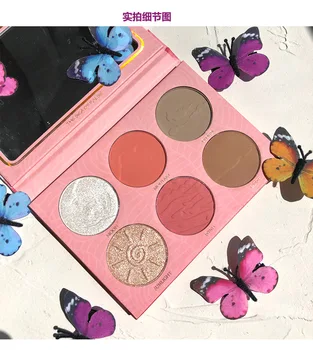 

Sweet Mint 6-Color Repair Capacity High Disc Blush Natural Three-dimensional Brightening Flesh Color Pearly Lustrmulti-functiona