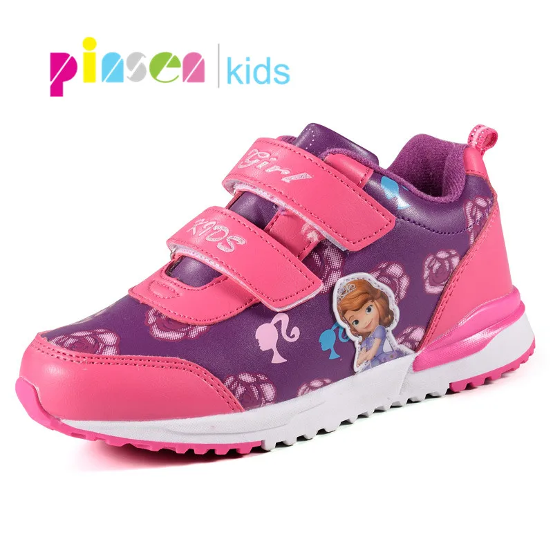 

2019 Winter Children Sneakers Girls Shoes For Kids Sofia Princess Shoes Fashion Warm Casual Sport Running plush Shoes for Girl