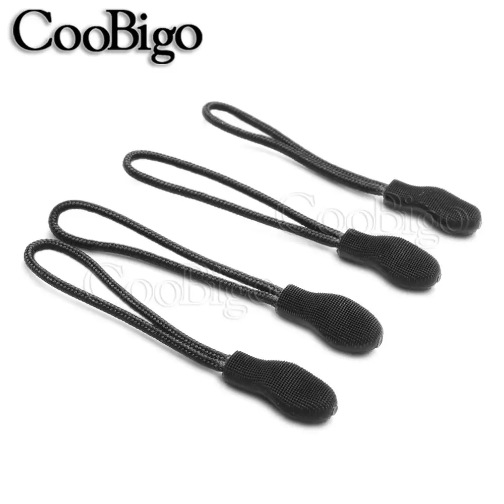 10pcs Zipper Puller End Fit Rope Tag Replacement Clip Fixer Zip Pull