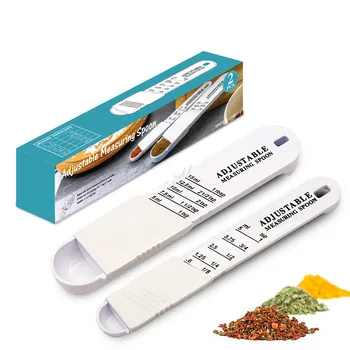 

Kitchen tools Adjustable plastic coffee measuring spoons Seasoning seasoning powdered sugar measuring combination measuring tool