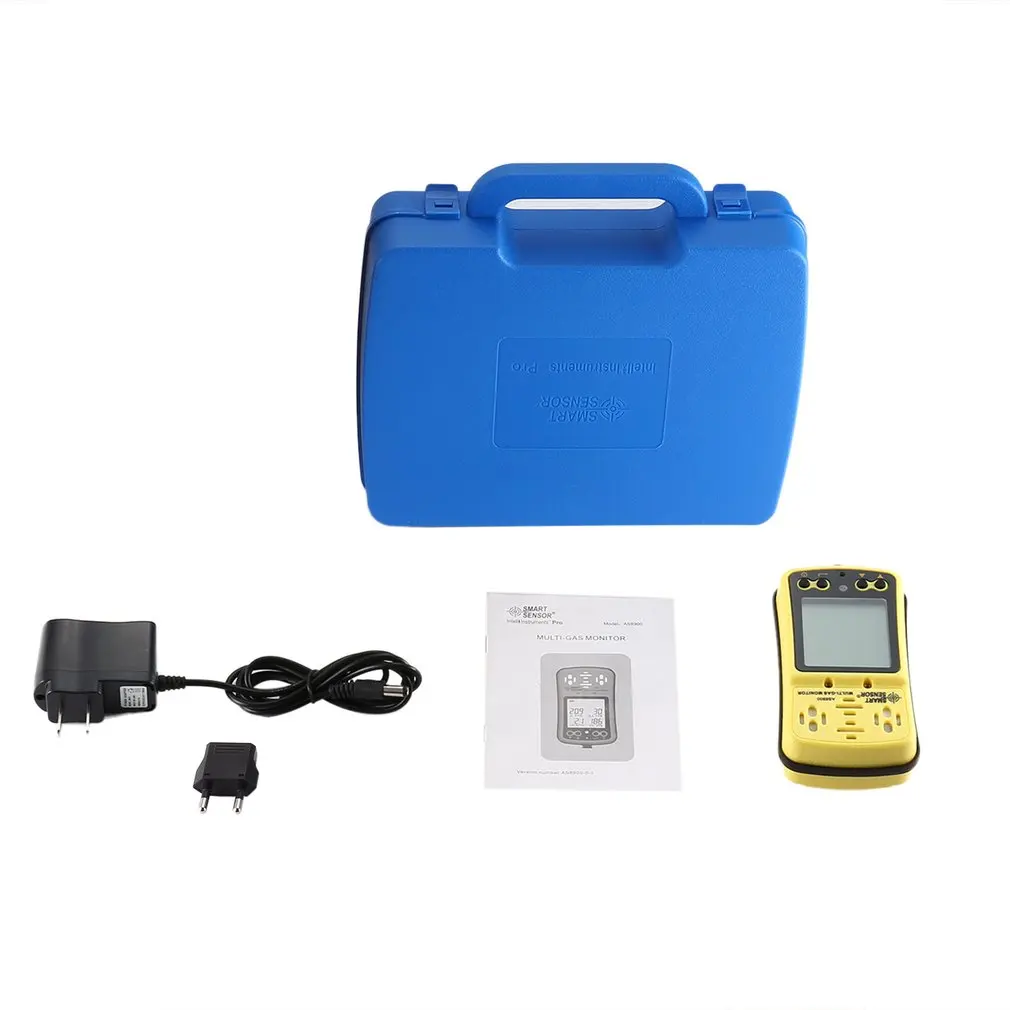 

4 in 1 AS8900 Digital Gas Detector O2 H2S CO LEL Handheld Mini Gas Monitor gas Analyzer Air Monitor Gas Leak Tester Carbon Meter