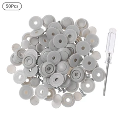 50Pcs Car Roof Fixing Screw with Screwdriver Car Interior Ceiling Cloth Fixed Buckle Snaps Automotive Headliner Repair Button