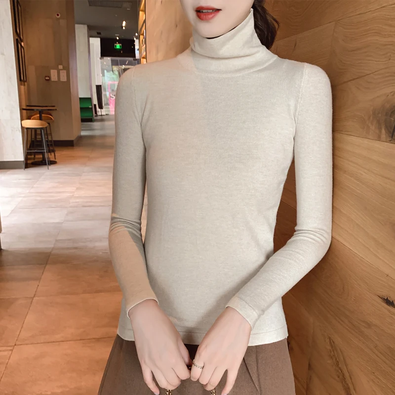 Womens Sweaters 2018 Winter Korean Turtleneck Sweater Women Cotton Pullover Women Long Sleeve Women Sweater Pull Femme Female