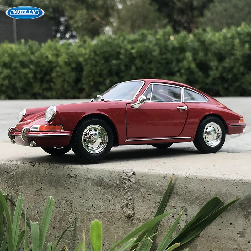 Welly 1:24 1964 Porsche 911 красный автомобильный брелок для автомобильных ключей