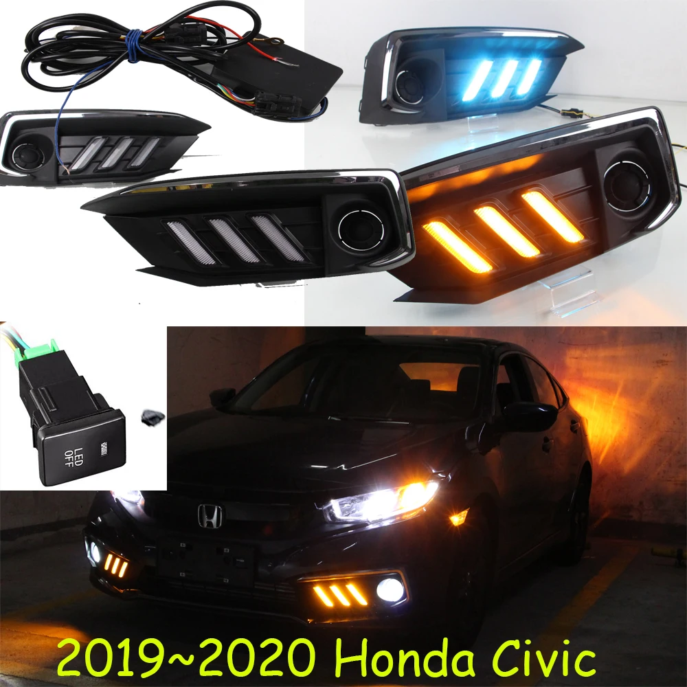 1 комплект фар бампера автомобиля для Honda Civic дневной свет 2019 2020y автомобильные