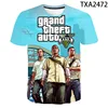 2022 nouveau 3D impression Grand vol Auto jeu Gta 4/5 imprimé T-Shirt hommes femmes enfants à manches courtes T-Shirt garçon fille enfants hauts t-shirts ► Photo 2/6