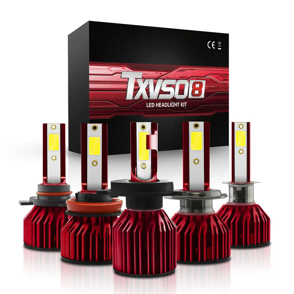 TXVSO8 G4C супер яркие Автомобильные светодиодные лампы 6000K H1 H4 H7 H8 H9 H11 9005/HB3 9006/HB4 авто