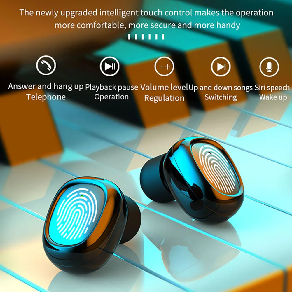Wireless Headphones Bluetooth Earphone 5 0 TWS HIFI Mini Earphone In ear Design Sports Running Headset