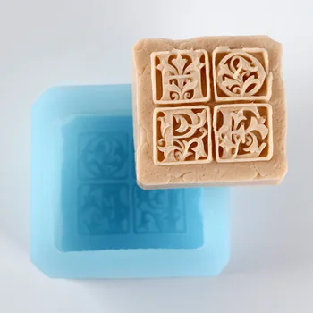 

Silicone Soap Molds Rectangle Flower Shaped Resin Moulds