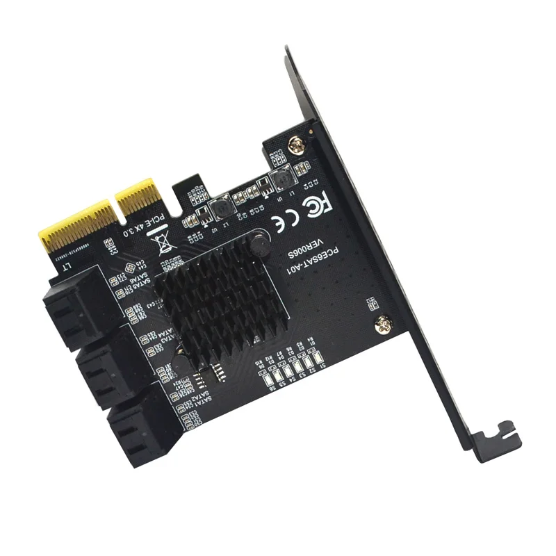 Adaptador Sata 3.0 de Portas Placa de Expansão Pci e para Pci Express x4 Controle Pcie Pci-e Sata Hdd Asmedia Asm1166 Cartões para acréscimos - Imagem 5